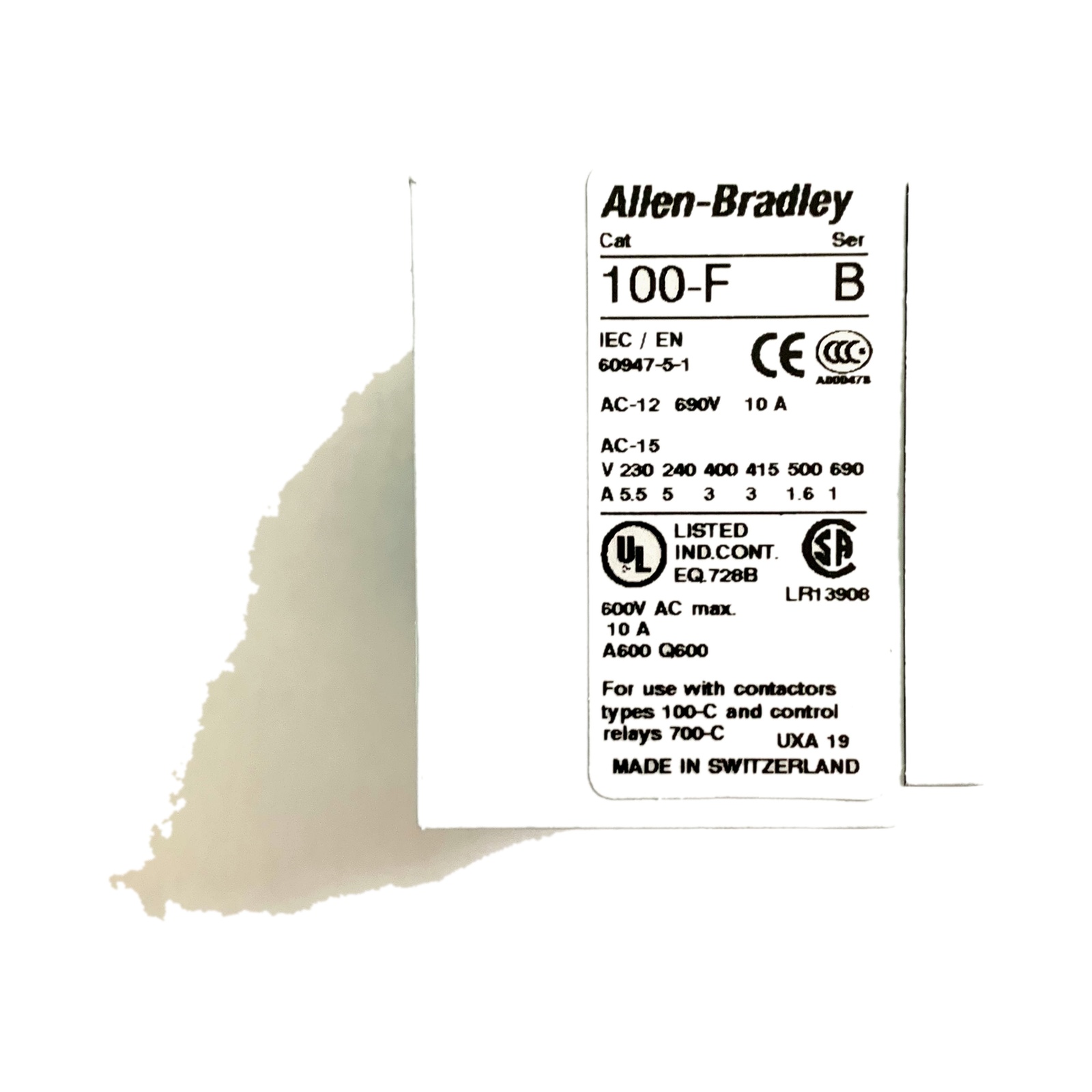 ALLEN BRADLEY AUXILIARY CONTACT 100-FA22 product photo
